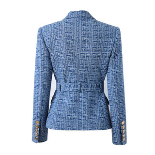 Geometric Pattern Denim Jackets