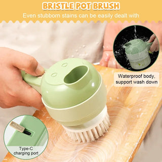 4in 1 Electric Food Processor USB Rechargeable Handheld Vegetable Slicer Multifunctional