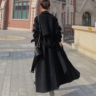 Hepburn Long Red Overcoat Jacket Alodia Store