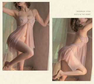 Women's Nightgown Lace Satin Slip