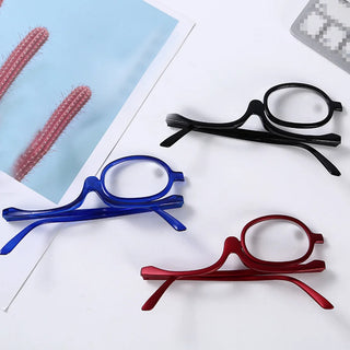 Women Magnifying Glasses Makeup Reading Glass Folding Eye Make Up Reading Glass PC Frame +1.0~+4.0 Resin Lens