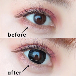 OVOLOOK-2pcs/Pair Contact Lenses Free Shipping Big Black Lenses Comestic Eye Color Lens 14.5mm Alodia Store