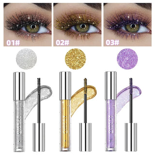Waterproof Glitter Mascara Long Lasting Sparkle Diamond Eye Makeup - Alodia Store