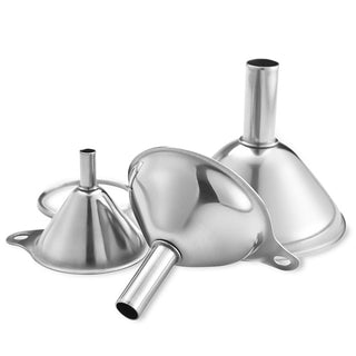 Stainless Steel Funnel Three-piece Set  Mini Funnel Oil Spill Wine Spill Tool Liquid Dispenser Kitchen Funnel Set  Entonnoir