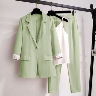 ]acket three piece jacket pants set