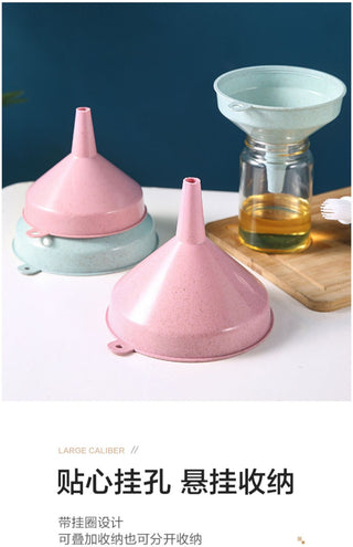 1pc Plastic Funnel Kitchen Oil and Wine Liquid Dispenser Funnel Large Caliber Can Be Hung Funnel Kitchen Tools Funnel