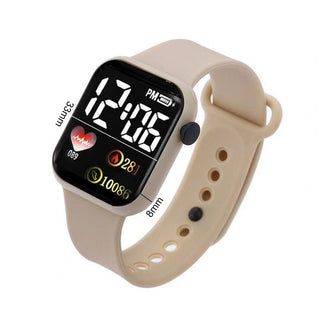 Electronic Wrist Watch  LED Digital Smart sport watch Luminous Square Dial Kids wristwatch for Children Birthday Gift