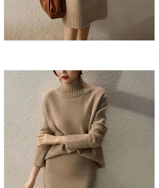 Autumn Knitted suit Korean with skirt two piece skirt set winter2 piece outfit Sweater 2023