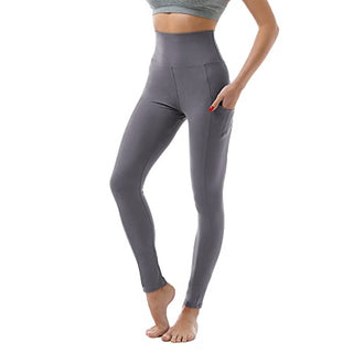 SINOPHANT Leggins Mujer, Pantalon Yoga Mujer, Mallas Deporte Mujer, Leggings Mujer Suaves Elásticos de Cintura Alta Tallas Grandes, Pilates S-M #1 Piezas Negro