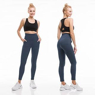 SINOPHANT Leggins Mujer, Pantalon Yoga Mujer, Mallas Deporte Mujer, Leggings Mujer Suaves Elásticos de Cintura Alta Tallas Grandes, Pilates S-M #1 Piezas Negro