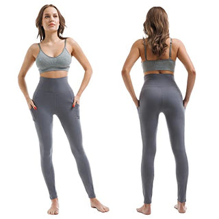 SINOPHANT Leggins Mujer, Pantalon Yoga Mujer, Mallas Deporte Mujer, Leggings Mujer Suaves Elásticos de Cintura Alta Tallas Grandes, Pilates S-M #1 Piezas Negro