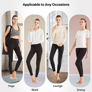 SINOPHANT Leggins Mujer, Pantalon Yoga Mujer, Mallas Deporte Mujer, Leggings Mujer Suaves Elásticos de Cintura Alta Tallas Grandes, Pilates S-M #1 Piezas Negro