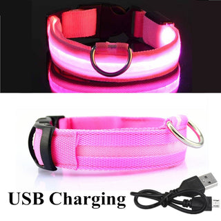 Collar LED brillant per a mascotes ajustable