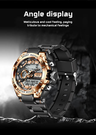 LIGE Digital Men Military Watch 50m Waterproof Wristwatch LED Quartz Clock Sport Watch Male Big Watches Men Relogios Masculino ALODIA STORE