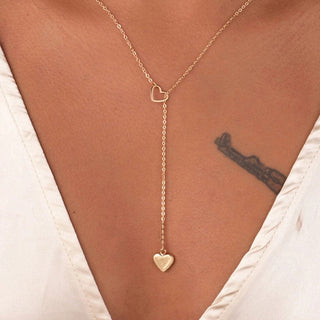 New Trendy Multilayer Heart Butterfly Necklace for Women Fashion Gold Silver Color Geometric Chain Collar Necklace Jewelry Gift ALODIA STORE
