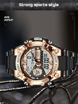 LIGE Digital Men Military Watch 50m Waterproof Wristwatch LED Quartz Clock Sport Watch Male Big Watches Men Relogios Masculino ALODIA STORE