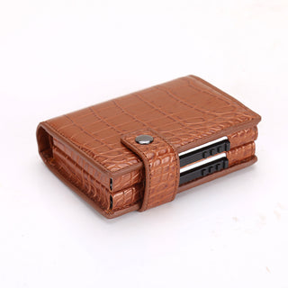 Pu Leather Double Metal ID