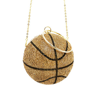 Luxury Basketball Diamond Party Evening Bag Purses and Handbag for Women Ball Shape Shoulder Bag Clutch Designer Crossbody Bag