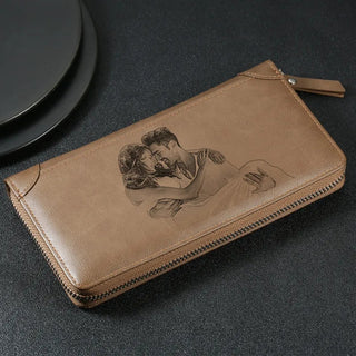 Picture Wallet Business Men Long Large Capacity Clutch Multi-Card