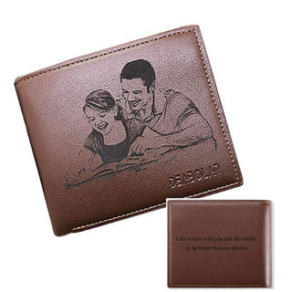 Engraved Wallets Men Short Purse