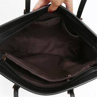 Big Bag 2022 fashion women pu leather handbag brief shoulder bag black