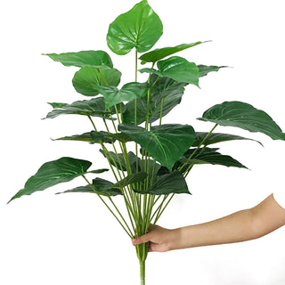 Plantes falses de 75 cm i 24 forquilles, branca d'arbre de monstera artificial gran, fulla de tortuga falsa de palmera tropical de plàstic per a la decoració de l'habitació del jardí de la llar