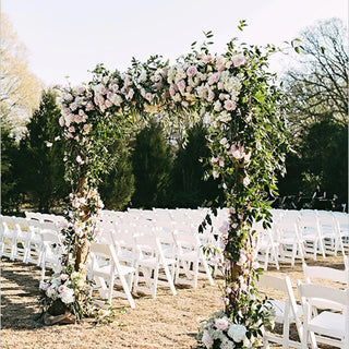 Guirnalda de fulles d'heura de vinya de flors artificials de glicines, flors de roses de seda, vinya de corda de vímet, flor d'arc de casament, decoració del jardí de la llar