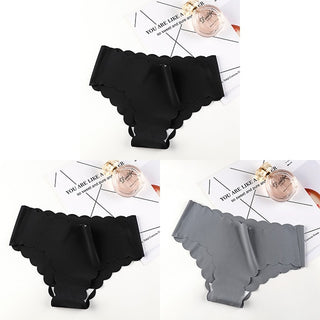 VDOGRIR 3Pcs/Lot Sexy Women&#39;s Mid Rise Panties Set Underwear Seamless Solid Color Briefs Comfortable Underpants Lady Lingerie