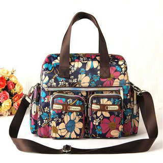 Ladies LargeCapacity Waterproof Tote Bag Flower