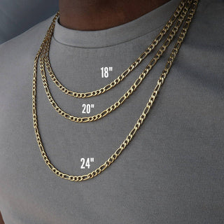 Fashion New Figaro Chain Necklace For Men Punk Silver Color Stainless Steel Long Necklace Men Hip Hop Jewelry Gift ALODIA STORE