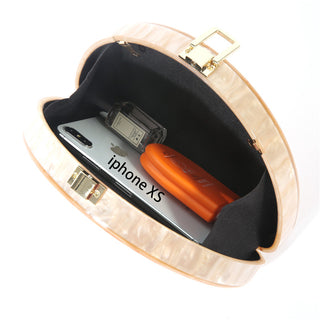 Semicircle Acrylic Wallet Women Evening Clutches Design Bag