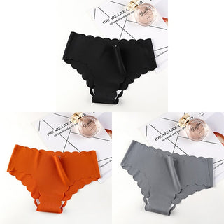 VDOGRIR 3Pcs/Lot Sexy Women&#39;s Mid Rise Panties Set Underwear Seamless Solid Color Briefs Comfortable Underpants Lady Lingerie