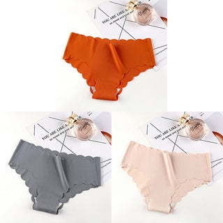 VDOGRIR 3Pcs/Lot Sexy Women&#39;s Mid Rise Panties Set Underwear Seamless Solid Color Briefs Comfortable Underpants Lady Lingerie