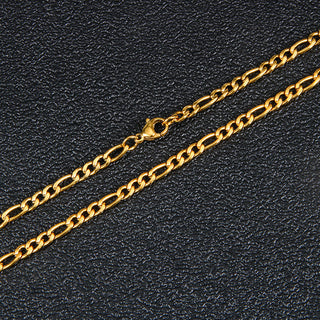 Fashion New Figaro Chain Necklace For Men Punk Silver Color Stainless Steel Long Necklace Men Hip Hop Jewelry Gift ALODIA STORE