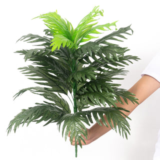 Palmera tropical de 90 cm, plantes artificials grans, fulles de palmera de seda monstera, gran cocoter sense test per a la decoració del jardí de la llar