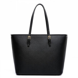 Big Bag 2022 fashion women pu leather handbag brief shoulder bag black