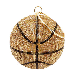 Luxury Basketball Diamond Party Evening Bag Purses and Handbag for Women Ball Shape Shoulder Bag Clutch Designer Crossbody Bag