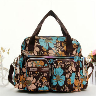 Ladies LargeCapacity Waterproof Tote Bag Flower