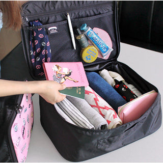 New Travel Cartoon Cosmetic Bag Portable Women Makeup Cases Large Capacity