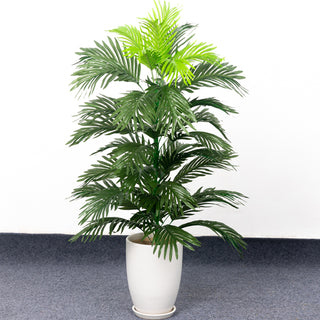 Palmera tropical de 90 cm, plantes artificials grans, fulles de palmera de seda monstera, gran cocoter sense test per a la decoració del jardí de la llar