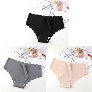 VDOGRIR 3Pcs/Lot Sexy Women&#39;s Mid Rise Panties Set Underwear Seamless Solid Color Briefs Comfortable Underpants Lady Lingerie