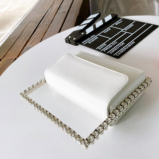 Luxury Colored Diamond Half Moon Women Purses and Handbags Evening Bag Serpentine Designer Party Clutch Bag Chic Wedding Bag