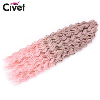 Pell sintètic Ariel Curl Water Weave Passion Twist Trenes de ganxet Extensions de cabell Ombre Blonde Pink Trend Hair Per a dones