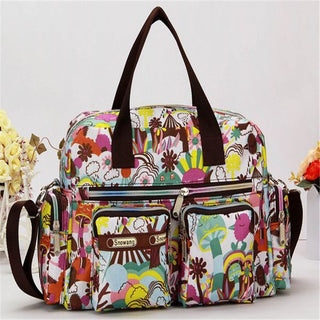 Ladies LargeCapacity Waterproof Tote Bag Flower