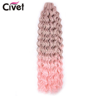 Pell sintètic Ariel Curl Water Weave Passion Twist Trenes de ganxet Extensions de cabell Ombre Blonde Pink Trend Hair Per a dones