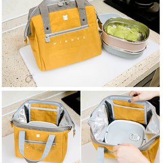 Portable Lunch Bag New Thermal Insulated Lunch Box Tote Cooler Bag Bento Pouch Lunch Container School Food Storage Bags