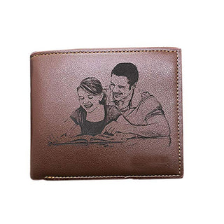 Engraved Wallets Men Short Purse