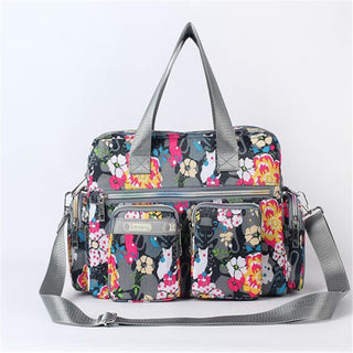 Ladies LargeCapacity Waterproof Tote Bag Flower