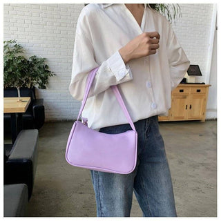 Fashion Design Women Small  Handbags Soft PU Leather Ladies Armpit Shoulder Bags Vintage Simple Girls Clutch Purse Tote