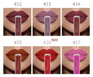 NICEFACE Lip Gloss Nude Matte Liquid Lipstick Lipgloss Waterproof Lip